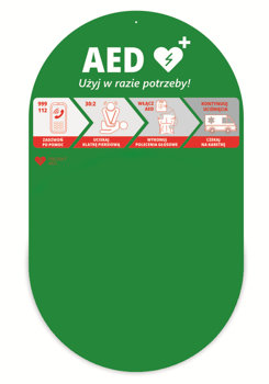 Tablica informacyjna AED do szafki DefibSafe 3